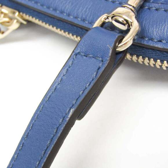 GUCCI Authentic Blue Leather Shoulder Bag - Picture 13 of 16